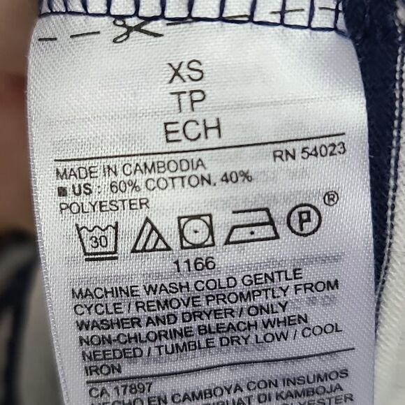 Old Navy Stripe T-Shirt Dress Short Sleeve Casual Knit Nautical Casual Blue XS - Picture 7 of 8